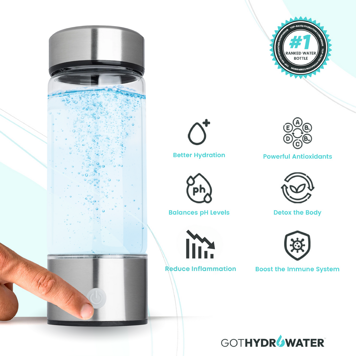 GotHydroWater© Hydrogen Water Bottle | Holiday Sale